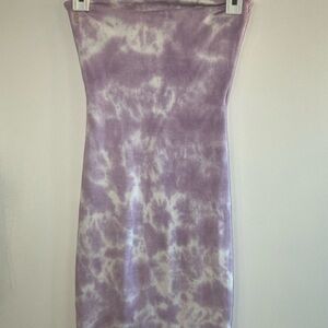 Purple Tie-Dye Tube Dress